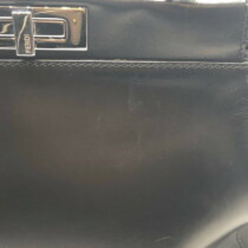 Fendi Peekaboo Bugs Regular Black Leather Shoulder Bag - Picture 10 of 11
